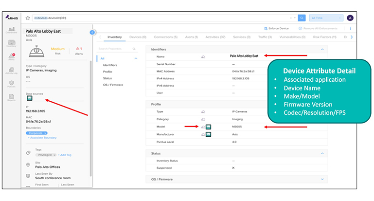 Viakoo enterprise iot security & Armis enterprise discovery