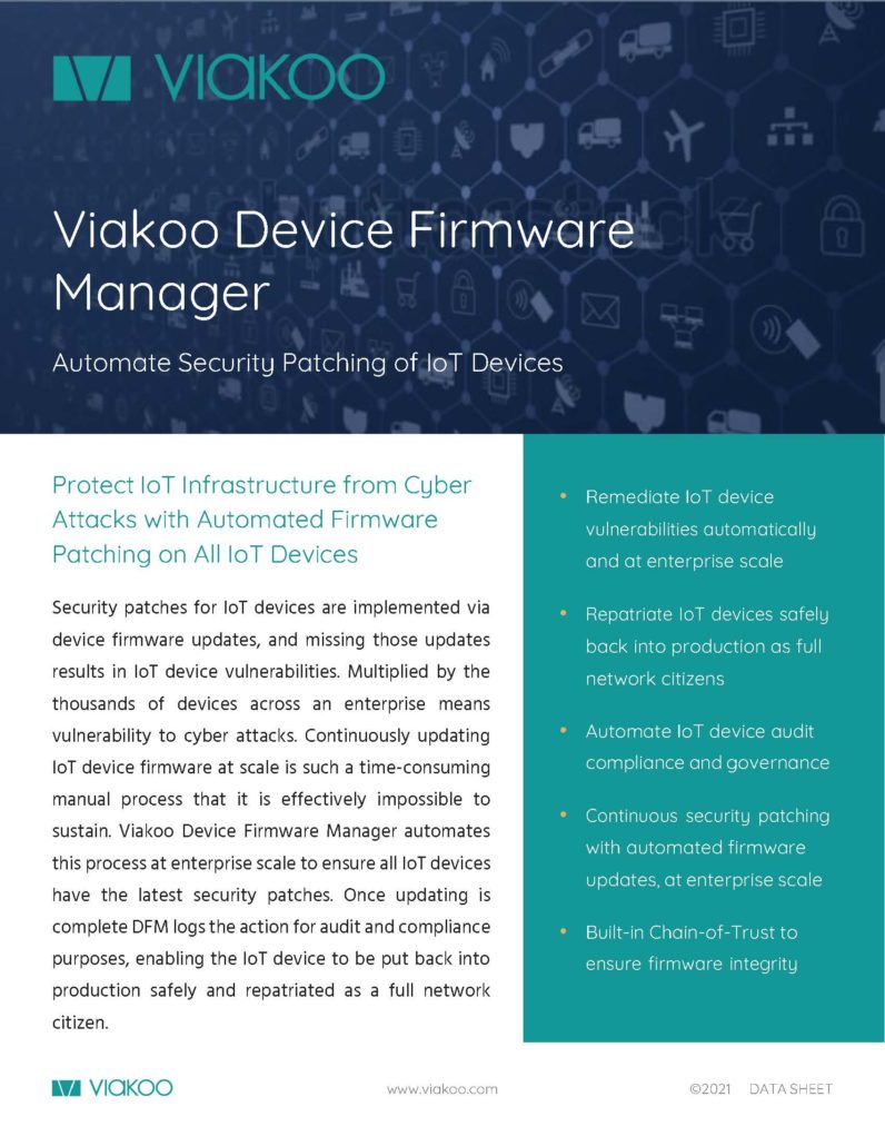 Enterprise IoT device firmware manager