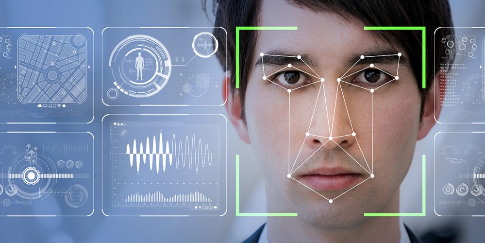 Facial Recognition System concept.